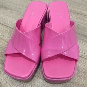 Pink Jeffrey Campbell sandals / heels